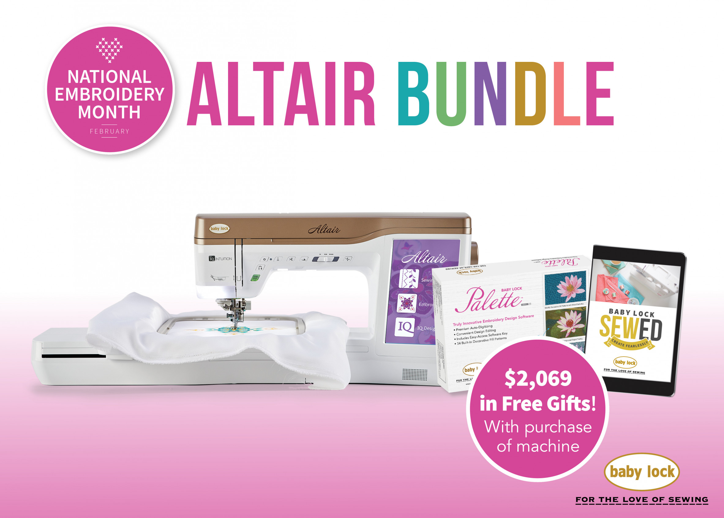 Baby Lock Altair sewing and embroidery machine special offer