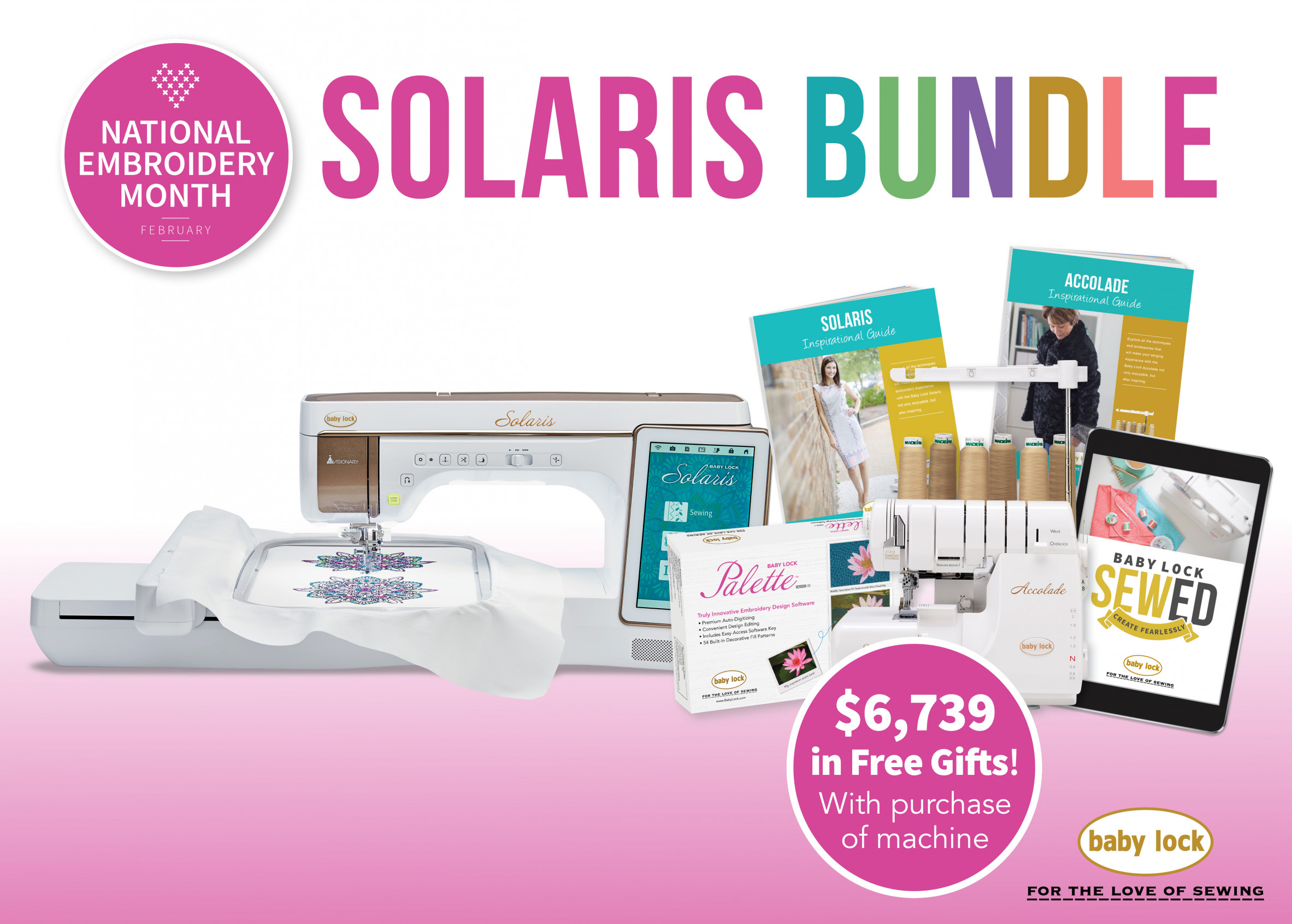 Baby Lock Solaris embroidery and sewing machine special offer
