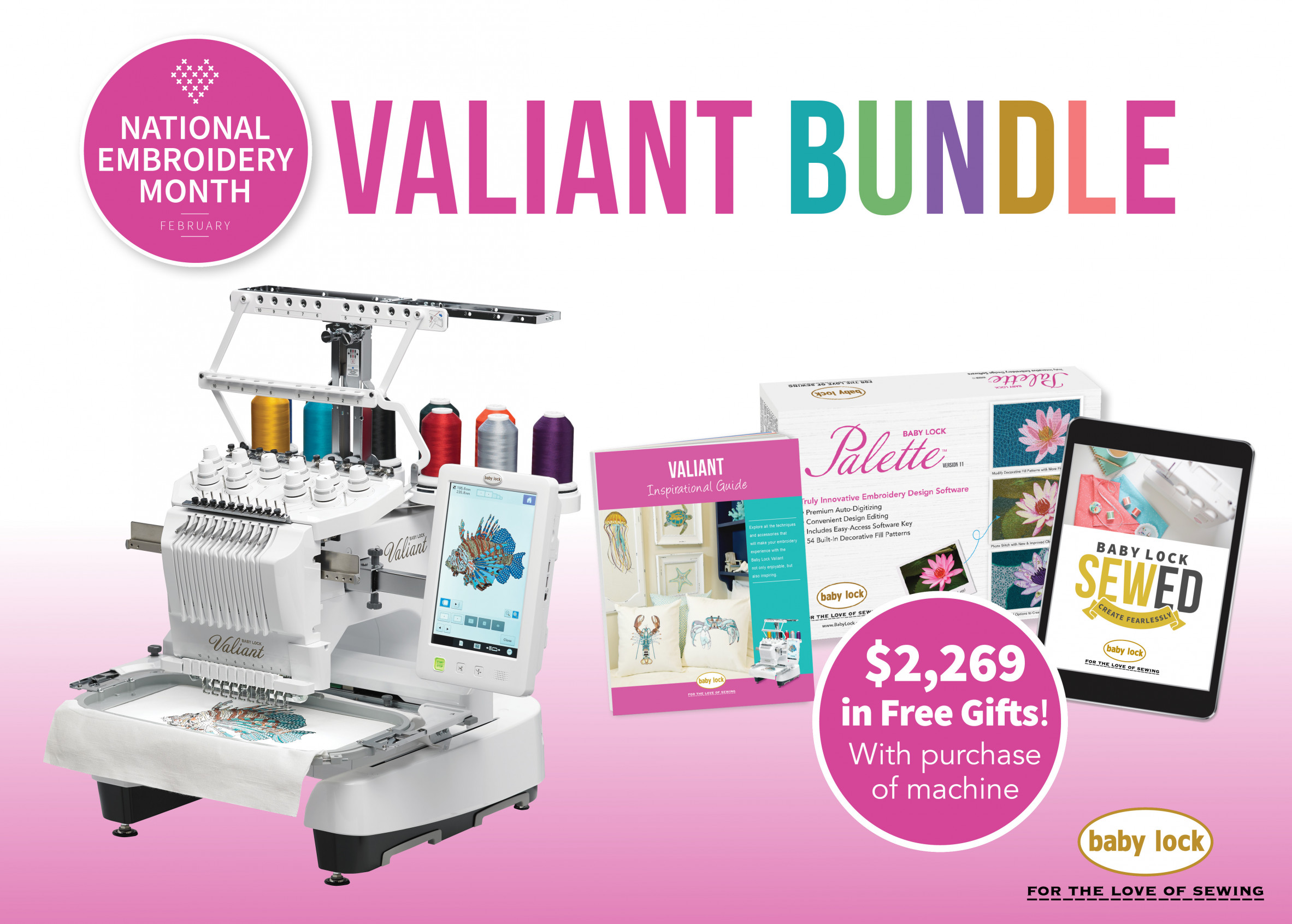 Baby Lock Valiant multi-needle machine special offer