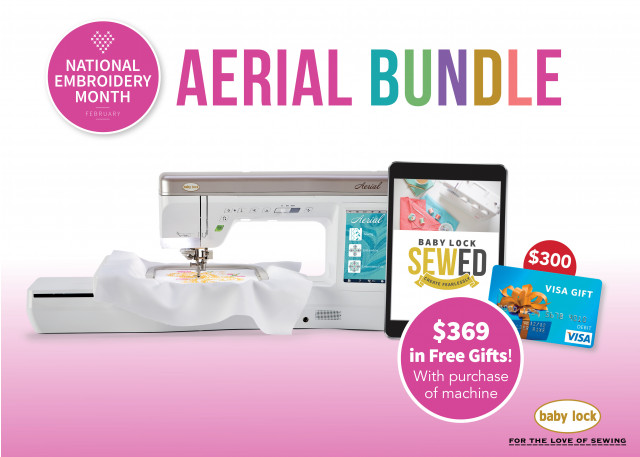Baby Lock Aerial sewing and embroidery machine special offer