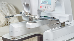 Close up of Baby Lock Capella single needle free arm embroidery machine