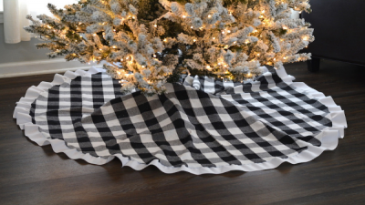 Upcycled Ruffle Tree Skirt Project