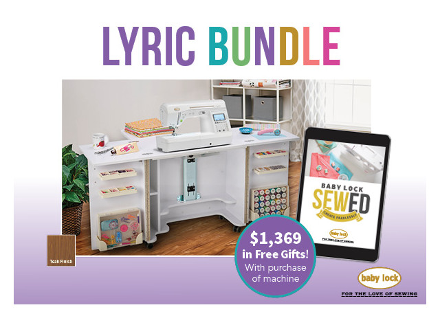 Baby Lock Lyric sewing and quilting machine and Tailormade special offer